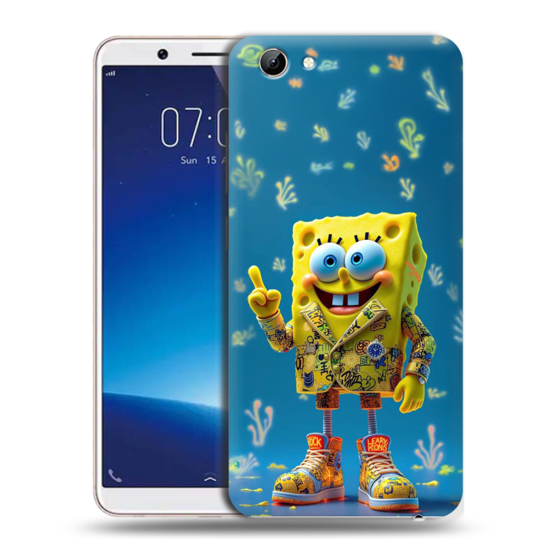 Пластиковый чехол на Vivo Y71 с принтом Спанч боб Спанчбоб Пластиковый чехол на Vivo Y71 с принтом Спанч боб Спанчбоб