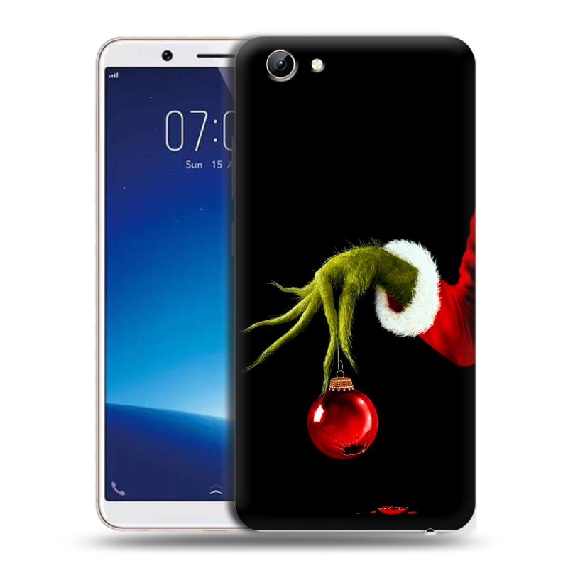 Силиконовый чехол на Vivo Y71 с принтом Новый год Гринч Силиконовый чехол на Vivo Y71 с принтом Новый год Гринч