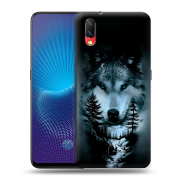 Пластиковый чехол на Vivo NEX с принтом Лесной волк Пластиковый чехол на Vivo NEX с принтом Лесной волк