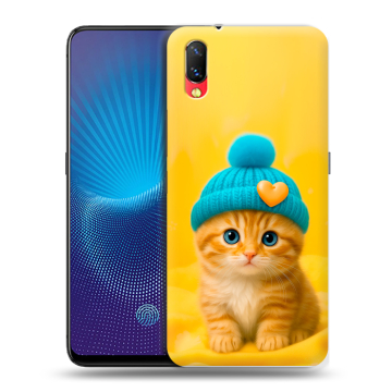 Пластиковый чехол на Vivo NEX с принтом Котенок в шапке
