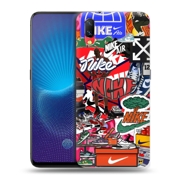 Пластиковый чехол на Vivo NEX с принтом Найк Nike яркий