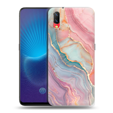 Пластиковый чехол на Vivo NEX с принтом розовый мрамор