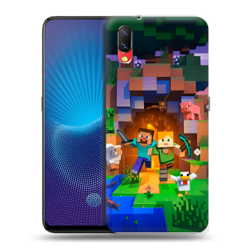 Пластиковый чехол на Vivo NEX с принтом Майнкрафт Minecraft