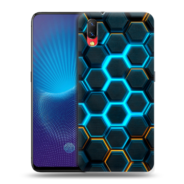 Пластиковый чехол на Vivo NEX с принтом Неоновые соты
