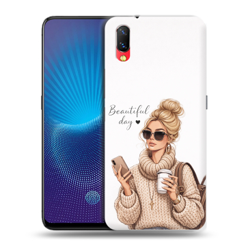 Пластиковый чехол на Vivo NEX с принтом женский