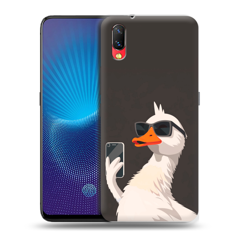 Пластиковый чехол на Vivo NEX с принтом утка в очках Пластиковый чехол на Vivo NEX с принтом утка в очках
