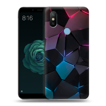 Силиконовый чехол на Xiaomi Mi A2 с принтом Геометрия неона Силиконовый чехол на Xiaomi Mi A2 с принтом Геометрия неона