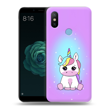 Силиконовый чехол на Xiaomi Mi A2 с принтом Единорог Силиконовый чехол на Xiaomi Mi A2 с принтом Единорог