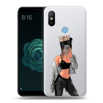 Силиконовый чехол на Xiaomi Mi A2 с принтом Женские принты Силиконовый чехол на Xiaomi Mi A2 с принтом Женские принты