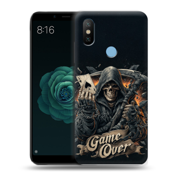 Силиконовый чехол на Xiaomi Mi A2 с принтом Скелет карты Силиконовый чехол на Xiaomi Mi A2 с принтом Скелет карты