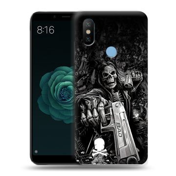 Силиконовый чехол на Xiaomi Mi A2 с принтом Скелет Силиконовый чехол на Xiaomi Mi A2 с принтом Скелет