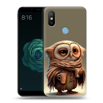 Силиконовый чехол на Xiaomi Mi A2 с принтом Сова Силиконовый чехол на Xiaomi Mi A2 с принтом Сова