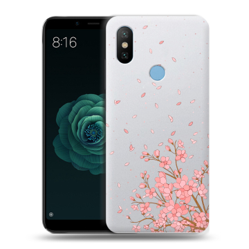 Силиконовый чехол на Xiaomi Mi A2 с принтом Ветка сакуры Силиконовый чехол на Xiaomi Mi A2 с принтом Ветка сакуры