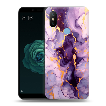 Силиконовый чехол на Xiaomi Mi A2 с принтом Мрамор Силиконовый чехол на Xiaomi Mi A2 с принтом Мрамор