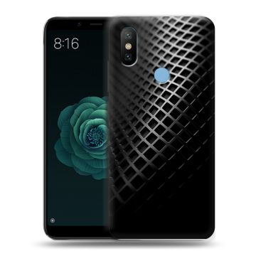 Силиконовый чехол на Xiaomi Mi A2 с принтом Текстура металла Силиконовый чехол на Xiaomi Mi A2 с принтом Текстура металла