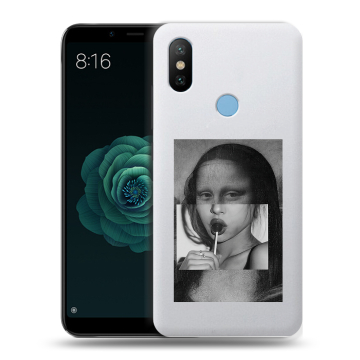 Силиконовый чехол на Xiaomi Mi A2 с принтом Мона Лиза Силиконовый чехол на Xiaomi Mi A2 с принтом Мона Лиза