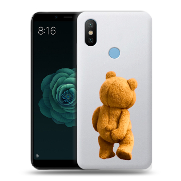 Силиконовый чехол на Xiaomi Mi A2 с принтом Медведь Силиконовый чехол на Xiaomi Mi A2 с принтом Медведь
