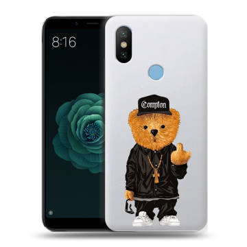 Силиконовый чехол на Xiaomi Mi A2 с принтом Плюшевый медведь Силиконовый чехол на Xiaomi Mi A2 с принтом Плюшевый медведь