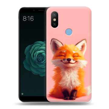 Силиконовый чехол на Xiaomi Mi A2 с принтом милая лиса Силиконовый чехол на Xiaomi Mi A2 с принтом милая лиса