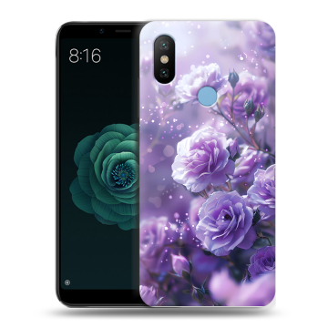 Силиконовый чехол на Xiaomi Mi A2 с принтом Розы цветы