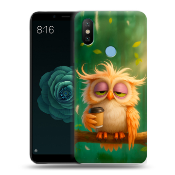 Силиконовый чехол на Xiaomi Mi A2 с принтом сова Силиконовый чехол на Xiaomi Mi A2 с принтом сова