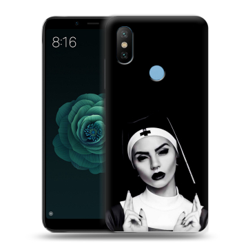 Силиконовый чехол на Xiaomi Mi A2 с принтом монашка Силиконовый чехол на Xiaomi Mi A2 с принтом монашка