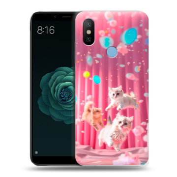 Силиконовый чехол на Xiaomi Mi A2 с принтом милые котики Силиконовый чехол на Xiaomi Mi A2 с принтом милые котики