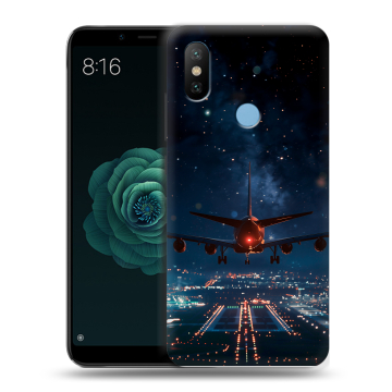 Силиконовый чехол на Xiaomi Mi A2 с принтом самолет Силиконовый чехол на Xiaomi Mi A2 с принтом самолет