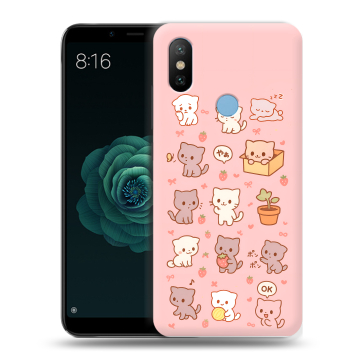 Силиконовый чехол на Xiaomi Mi A2 с принтом Hello Kitty Хелоу Кити Силиконовый чехол на Xiaomi Mi A2 с принтом Hello Kitty Хелоу Кити
