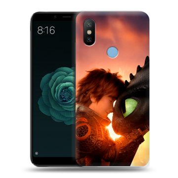 Силиконовый чехол на Xiaomi Mi A2 с принтом Как приручить дракона Силиконовый чехол на Xiaomi Mi A2 с принтом Как приручить дракона
