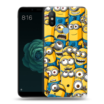 Силиконовый чехол на Xiaomi Mi A2 с принтом Миньоны Силиконовый чехол на Xiaomi Mi A2 с принтом Миньоны