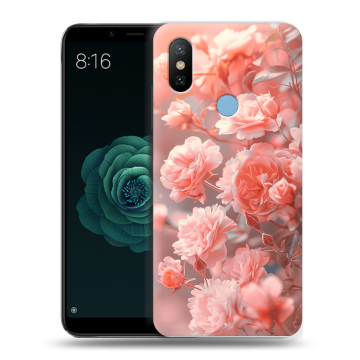 Силиконовый чехол на Xiaomi Mi A2 с принтом Розы цветы Силиконовый чехол на Xiaomi Mi A2 с принтом Розы цветы