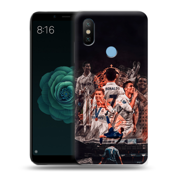 Силиконовый чехол на Xiaomi Mi A2 с принтом Реал Роналдо Real Ronaldo