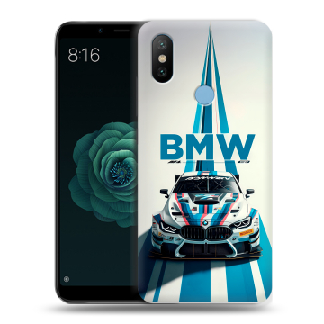 Силиконовый чехол на Xiaomi Mi A2 с принтом БМВ BMW Силиконовый чехол на Xiaomi Mi A2 с принтом БМВ BMW