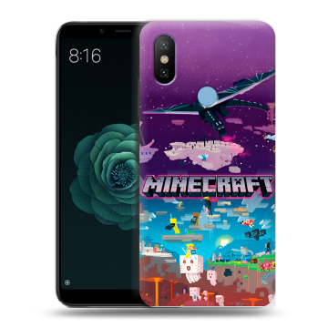 Силиконовый чехол на Xiaomi Mi A2 с принтом Майнкрафт Minecraft Силиконовый чехол на Xiaomi Mi A2 с принтом Майнкрафт Minecraft