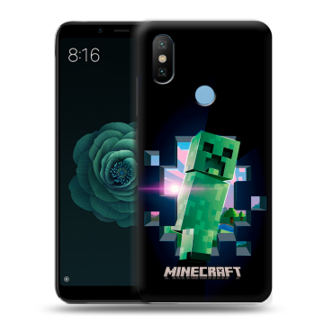 Силиконовый чехол на Xiaomi Mi A2 с принтом Майнкрафт Minecraft Силиконовый чехол на Xiaomi Mi A2 с принтом Майнкрафт Minecraft