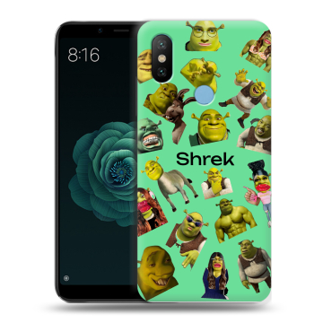 Силиконовый чехол на Xiaomi Mi A2 с принтом Шрек Shrek Силиконовый чехол на Xiaomi Mi A2 с принтом Шрек Shrek