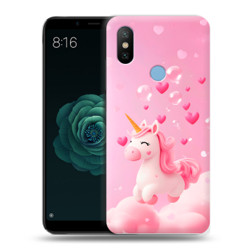 Силиконовый чехол на Xiaomi Mi A2 с принтом Единорог Силиконовый чехол на Xiaomi Mi A2 с принтом Единорог