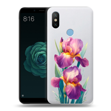 Силиконовый чехол на Xiaomi Mi A2 с принтом Цветы орхидеи Силиконовый чехол на Xiaomi Mi A2 с принтом Цветы орхидеи