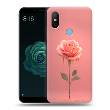 Силиконовый чехол на Xiaomi Mi A2 с принтом Розовая роза Силиконовый чехол на Xiaomi Mi A2 с принтом Розовая роза