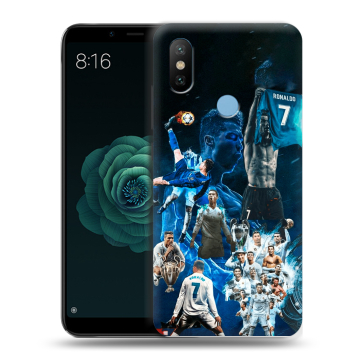 Силиконовый чехол на Xiaomi Mi A2 с принтом Реал Роналдо