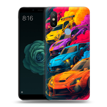 Силиконовый чехол на Xiaomi Mi A2 с принтом Тачки Силиконовый чехол на Xiaomi Mi A2 с принтом Тачки