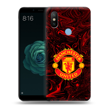 Силиконовый чехол на Xiaomi Mi A2 с принтом Manchester United Силиконовый чехол на Xiaomi Mi A2 с принтом Manchester United