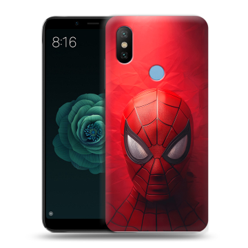 Силиконовый чехол на Xiaomi Mi A2 с принтом Spiderman Человек паук Силиконовый чехол на Xiaomi Mi A2 с принтом Spiderman Человек паук