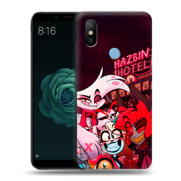 Силиконовый чехол на Xiaomi Mi A2 с принтом Hazbin Hotel Отель Хазбин Силиконовый чехол на Xiaomi Mi A2 с принтом Hazbin Hotel Отель Хазбин