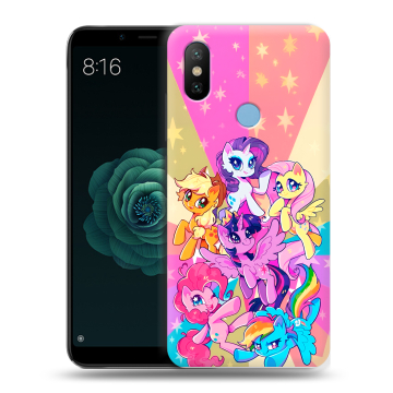 Силиконовый чехол на Xiaomi Mi A2 с принтом My little pony Дружба чудо Силиконовый чехол на Xiaomi Mi A2 с принтом My little pony Дружба чудо