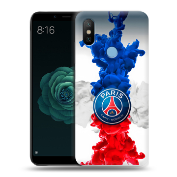 Силиконовый чехол на Xiaomi Mi A2 с принтом PSG ПСЖ Силиконовый чехол на Xiaomi Mi A2 с принтом PSG ПСЖ