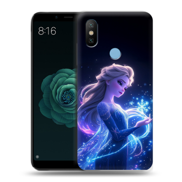 Силиконовый чехол на Xiaomi Mi A2 с принтом Холодное сердце Frozen Силиконовый чехол на Xiaomi Mi A2 с принтом Холодное сердце Frozen