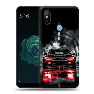 Силиконовый чехол на Xiaomi Mi A2 с принтом BMW БМВ
