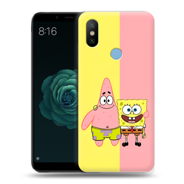 Силиконовый чехол на Xiaomi Mi A2 с принтом Спанч боб Спанчбоб Силиконовый чехол на Xiaomi Mi A2 с принтом Спанч боб Спанчбоб